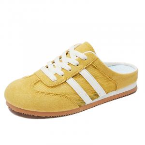 JINDUN Женские противоскользящие тапочки с закрытым носком желтые, цвет Yellow