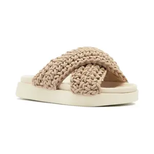 Тапочки с добавлением кожи Inuikii, коричневый