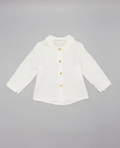 Детская рубашка с V-образным вырезом Fina Ejerique, светло-бежевый