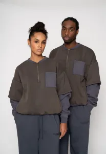 Универсальная толстовка с застежкой-молнией до середины груди Multiply Apparel, Black Soda Washed