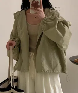 Aimoha -select-/Нейлоновая короткая куртка с капюшоном Aimoha - Select -, цвет Beige