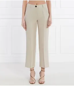 Льняные брюки MUSK straight fit Marella, бежевый