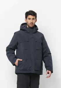 Трекинговая куртка Jack Wolfskin "TEXTOR UTILITY JKT M", с капюшоном, синий