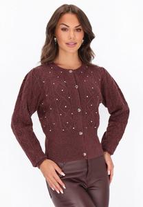 Кардиган faina Cardigan, Burgundy/Mottled Dark Red