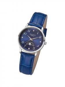 Наручные часы Regent с очень широким синим кожаным ремешком (примерно 31,5 мм)