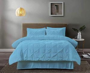 Denn Bedding Комплект постельного белья из хлопка увеличенного размера светло-голубого цвета Light Blue