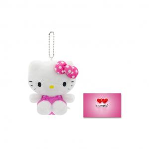 E STRONG Sanrio Hello Kitty Hello Kitty, плюшевый кулон с гороховым бантом, высота 12см E-STRONG