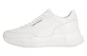 Кроссовки низкие кожаные Runner PHILIPP PLEIN, яркое серебро