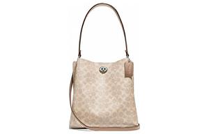 Чарли ПВХ ведерко портативная сумка через плечо на пояс небольшая женская хаки COACH