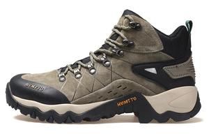 Походные/Треккинговые ботинки мужские с высоким верхом коричневого цвета Humtto