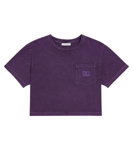 Футболка из хлопкового джерси Dolce&Gabbana Kids, фиолетовый