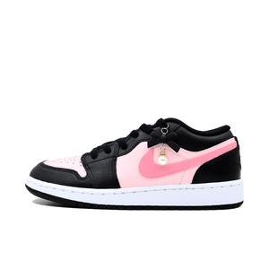 Детские кроссовки для скейтбординга Air 1 LOW Low Top для подростков Jordan, черный/розовый