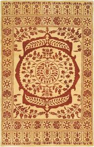 Ковер SAFAVIEH, 244 x 305 см, - коллекция Taj Mahal - большой - светлый золотой и красный, ручной работы из шерсти, идеально для гостиной, спальни, офиса, столовой (TJM117A)