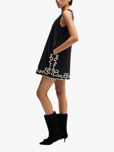 Вышитое мини-платье BOSS Dembrolai HUGO BOSS, Black