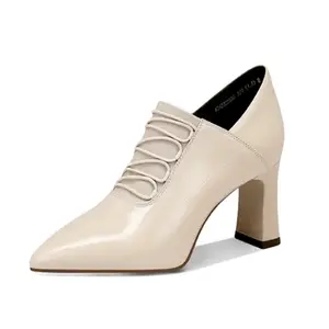 Массивные каблуки на высокой шпильке 6,5 см женские JESSICA SOPHIA, экрю