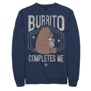 Мужской свитшот Cartoon Network We Bare Bears Burrito Completes Me Licensed Character