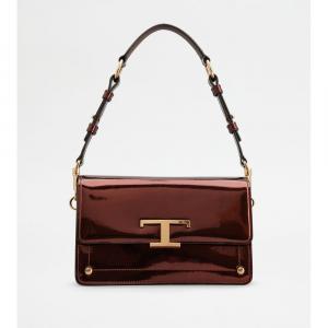 Миниатюрная кожаная сумка через плечо T Timeless TOD's, бордовый