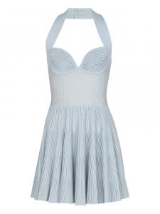 Balmain трикотажное платье мини А-силуэта, синий