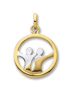 ONE ELEMENT Кулон со знаком зодиака Близнецы из желтого золота 333 пробы