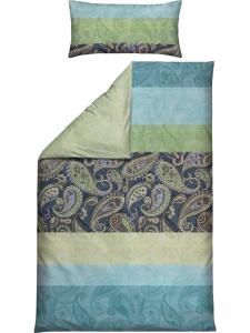 Erwin Müller Двустороннее постельное белье Mako из атласа, зеленое