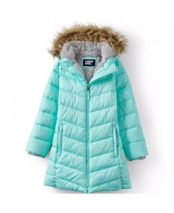 Пальто на флисовой подкладке для девочек Lands' End, черный