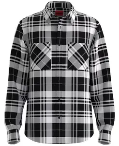 Мужская рубашка Kent с воротником Hugo Boss, черный