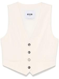 Жилет MSGM с текстурой slub, нейтральный