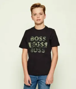 Футболка regular fit Boss Kidswear, черный