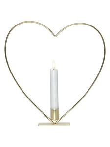 STAR Trading Декоративная светодиодная лампа «Пламенное сердце» золотистого цвета - (Ш)28 x (В)28 см