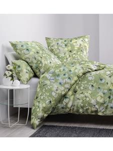 Постельное белье Janine Interlock Jersey Carmen S в цвете зеленый лайм Janine, 155 x 220 + 80 x 80 см