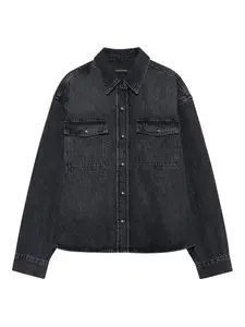 Джинсовая рубашка Paxton с двумя карманами ANINE BING, черный
