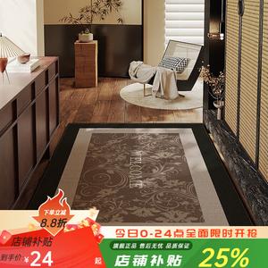 Budis Ковер 100х120 см для прихожей в винтажном французском стиле, водонепроницаемый, нескользящий, грязеотталкивающий