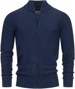 Вязаный кардиган INDICODE Knit Cardigan, темно-синий