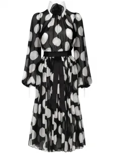 Платье в горох DOLCE & GABBANA, черный