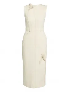 Платье миди без рукавов Erdem, бежевый