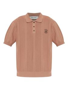 Рубашка-поло Golden Goose с косичной вязкой, нейтральный