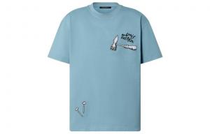 Футболка мужская Louis Vuitton с принтом, синий