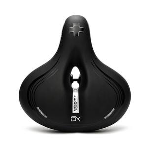 Велосипедное седло SHENGXIN утолщенное амортизирующее, черный/серебристый