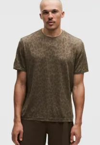 Футболка с коротким рукавом и принтом metal vent tech Lululemon, Night Brown