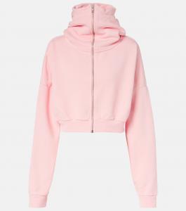 Кропированный джерси-свитшот из хлопка Entire Studios, Dovepink