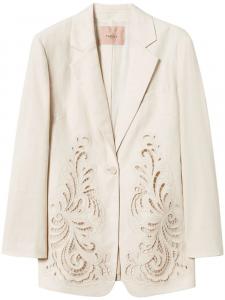 TWINSET пиджак с вышивкой, белый