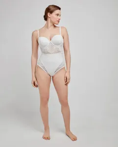 Съемное боди на косточках и из пеноматериала Gisela, белый