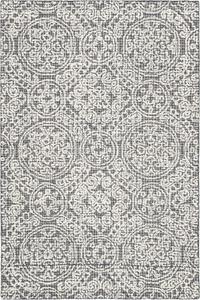 SAFAVIEH Abstract Collection ковер 122 x 183 см - Grey & Ivory, ручной работы из шерсти, идеален для помещений с высокой проходимостью в прихожей, гостиной, спальне (ABT522A)