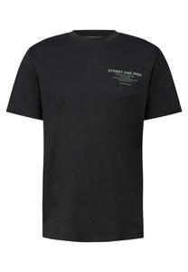 Street One MEN Футболка в черном цвете