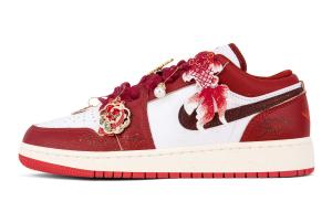 Баскетбольные кроссовки Air 1 Vintage женские с низким верхом белого цвета Jordan, красный/белый