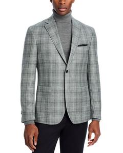 Клетчатое спортивное пальто стандартного кроя без структуры The Men's Store at Bloomingdale's, зеленый