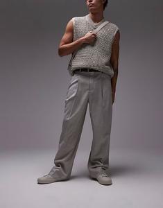 Широкие брюки Topman в каменном цвете
