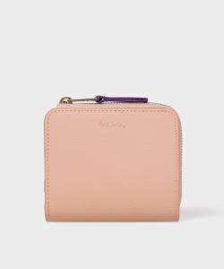 Круглый складной кошелек на молнии с лимонным принтом Paul Smith, цвет Pink