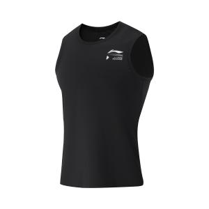 Майка Li-Ning мужская черная с круглым вырезом тонкая