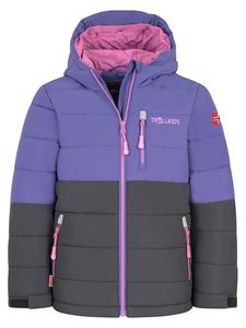 Куртка для лыж/сноуборда "Hemsedal" фиолетово-черного цвета Trollkids